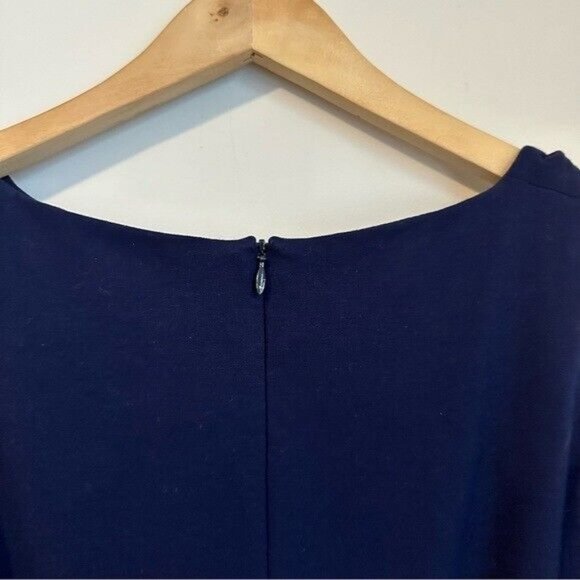 MM LaFleur Lydia Shift Dress Twist Strap Navy Midnight Indigo Women’s Size 0 - Picture 8 of 13